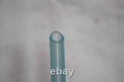 Vintage Italian Blue Opaline Bud Stem Vase 35cm 13.8in MCM 70s Footed