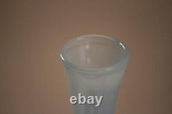 Vintage Italian Blue Opaline Bud Stem Vase Italy LG label 24cm 9.4in 030