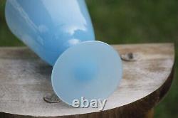 Vintage Italian Blue Opaline Drageoir Candy Jar on Foot Murano 31cm 12.2in MCM