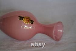 Vintage Italian LG Pink Opaline Bud Stem Vase Italy 17.5cm 6.9in Opalescent Base