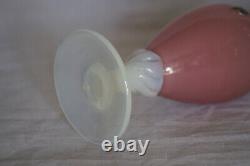 Vintage Italian LG Pink Opaline Bud Stem Vase Italy 17.5cm 6.9in Opalescent Base