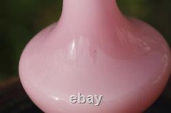 Vintage Italian Pink Opaline Bud Stem Vase Italy 22cm 8.6in Opalescent Base