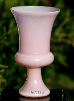 Vintage Italian Pink Opaline Medicis Vase Italy 60s 70s 26cm 10.3in