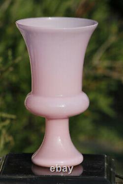 Vintage Italian Pink Opaline Medicis Vase Italy 60s 70s 26cm 10.3in