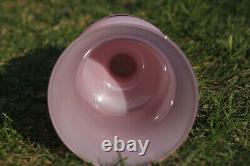 Vintage Italian Pink Opaline Medicis Vase Italy 60s 70s 26cm 10.3in