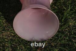 Vintage Italian Pink Opaline Medicis Vase Italy 60s 70s 26cm 10.3in