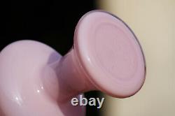 Vintage Italian Pink Opaline Medicis Vase Italy 60s 70s 26cm 10.3in