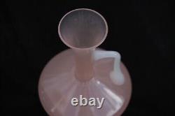 Vintage Italian Pink Opaline Vase Ewer Italy 23cm 9.06in MCM 60s