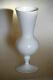 Vintage Italian White Opaline Bud Stem Vase Italy 20cm 7.7in Opalescent Base Vb