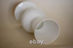 Vintage Italian White Opaline Bud Stem Vase Italy 20cm 7.7in Opalescent Base VB