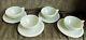 Vintage Jadeite Art Deco France Tea Cup & Saucer X 4 Opaline Glass B425