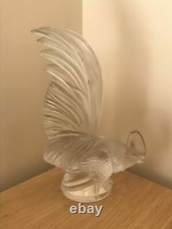 Vintage Lalique Coq Nain (Dwarf Cockerel) Opalescent Car Mascot Paperweight