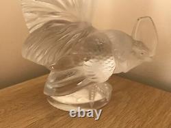 Vintage Lalique Coq Nain (Dwarf Cockerel) Opalescent Car Mascot Paperweight