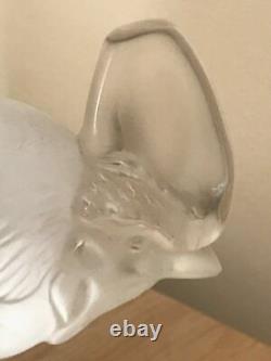 Vintage Lalique Coq Nain (Dwarf Cockerel) Opalescent Car Mascot Paperweight