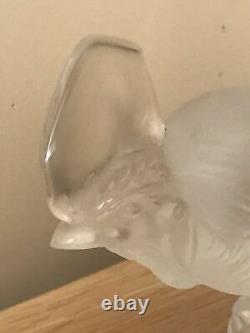 Vintage Lalique Coq Nain (Dwarf Cockerel) Opalescent Car Mascot Paperweight