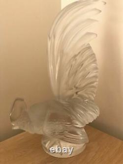 Vintage Lalique Coq Nain (Dwarf Cockerel) Opalescent Car Mascot Paperweight