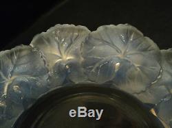 Vintage Lalique Crystal HONFLEURS Opalescent Art Glass Bowl