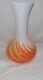 Vintage Mcm 1960's Pop Art Opaline Florence Italy Empoli Orange Swirl Encased