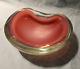 Vintage Murano Mid Century Opalescent Pink Art Glass Sculpture Ashtray