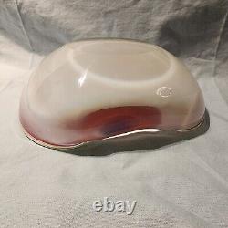 Vintage MURANO MID CENTURY Opalescent Pink Art Glass Sculpture Ashtray