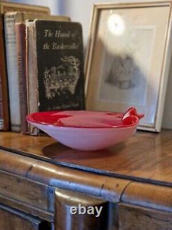 Vintage Murano Mid Century Seguso Vetri D'Arte Aventurine & White Opaline Bowl