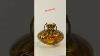 Vintage Murano Style Studio Art Glass Bud Vase Hand Blown Gold Brown Swirled