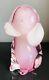 Vintage Murano Vetreria Artistica Oball Pink Opaline Alabastro Puppy Dog