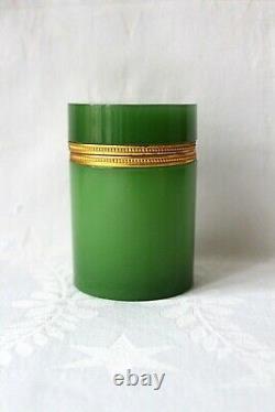 Vintage Murano apple green Glass Box Opaline de Murano, 1960s