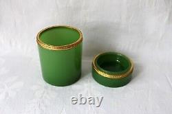 Vintage Murano apple green Glass Box Opaline de Murano, 1960s