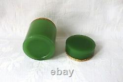 Vintage Murano apple green Glass Box Opaline de Murano, 1960s