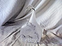 Vintage Opaline & Clear Glass Abstract Flask Shape Design by Darrle Hinz Denmark