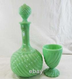 Vintage Opaline Glass Carafes Bottle and Glass, Very Stylist Bottle, Decorative
