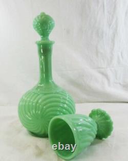 Vintage Opaline Glass Carafes Bottle and Glass, Very Stylist Bottle, Decorative