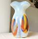 Vintage Opaline Glass Flower Vase Art Glass Vintage Large