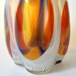 Vintage Opaline Glass Flower Vase Art Glass Vintage Large