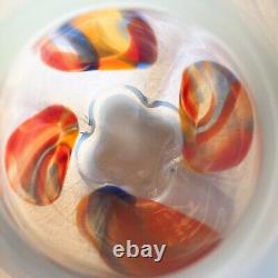 Vintage Opaline Glass Flower Vase Art Glass Vintage Large