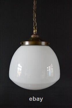 Vintage Opaline Light With Ceiling Fitting