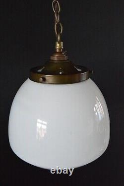Vintage Opaline Light With Ceiling Fitting