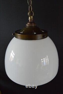Vintage Opaline Light With Ceiling Fitting