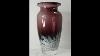 Vintage Purple Amethyst And White Glass Art Vase