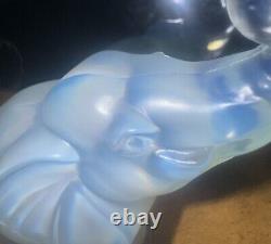 Vintage SABINO French 1930's Stylized Elephant Opalescent Art Deco Glass Statue