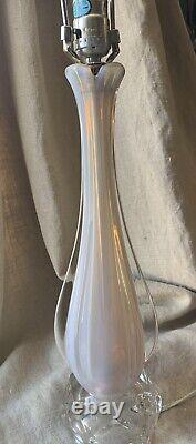 Vintage SEGUSO Murano Opaline Opalescent Venetian Glass Mid Century Modern Lamp