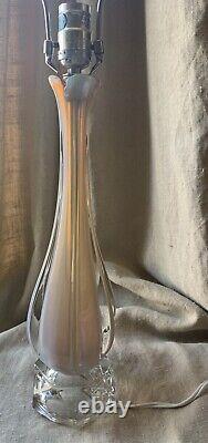 Vintage SEGUSO Murano Opaline Opalescent Venetian Glass Mid Century Modern Lamp