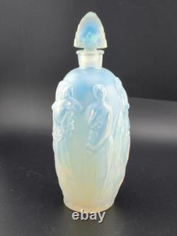 Vintage Sabino France Opalescent Art Glass Nude Gaite Nymph Perfume Bottle 1940s