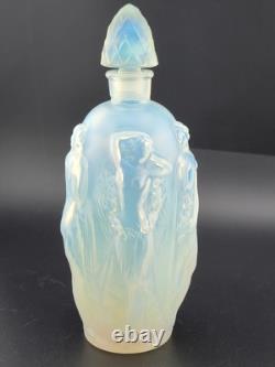 Vintage Sabino France Opalescent Art Glass Nude Gaite Nymph Perfume Bottle 1940s