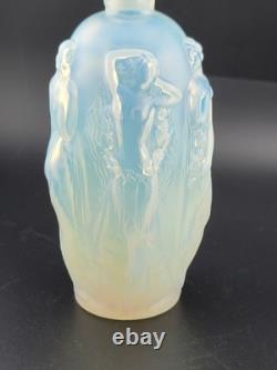 Vintage Sabino France Opalescent Art Glass Nude Gaite Nymph Perfume Bottle 1940s