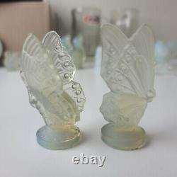 Vintage Sabino France Opalescent Art Glass Open Wing Butterfly 2.5