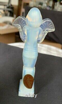 Vintage Sabino Glass Egyptian Pharaoh Cleopatra Design Opalescent French Mint