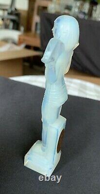 Vintage Sabino Glass Egyptian Pharaoh Cleopatra Design Opalescent French Mint