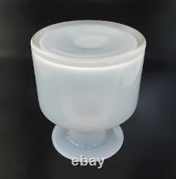 Vintage Scandinavian White Opaline Cased Art Glass Design Carnaby Vase